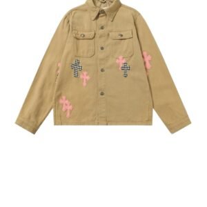 Chrome Hearts Cross Trendy Khaki Shirt