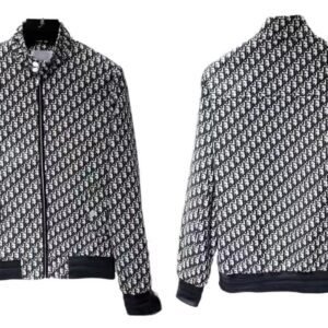 Dior monogram style black and white jacket