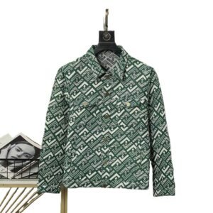 Fendi vintage green printed shirt