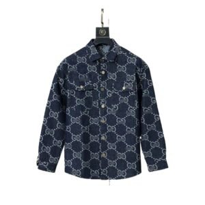Gucci denim-style dark blue coat