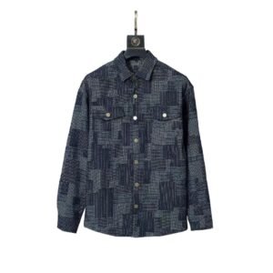 Louis Vuitton retro-style dark blue shirt