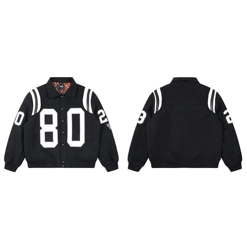 Stussy 80s Retro Style Black Jacket