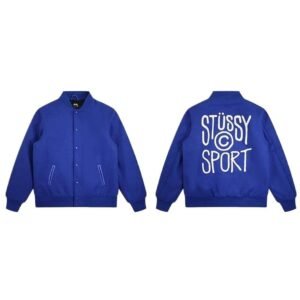 Stussy sporty blue jacket