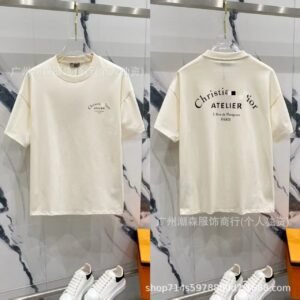 Dior Atelier Minimalist Style Off-White T-shirt