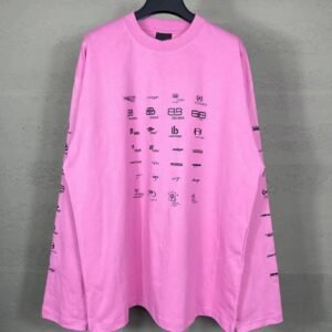 Balenciaga printed trendy pink top