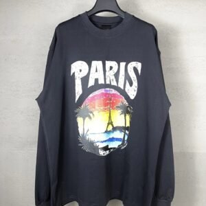 Balenciaga Parisian Print Long-Sleeve