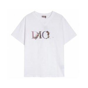 Dior floral-style white T-shirt