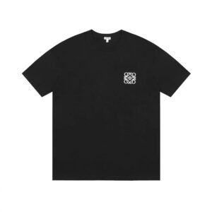 LOEWE basic simple style black T-shirt