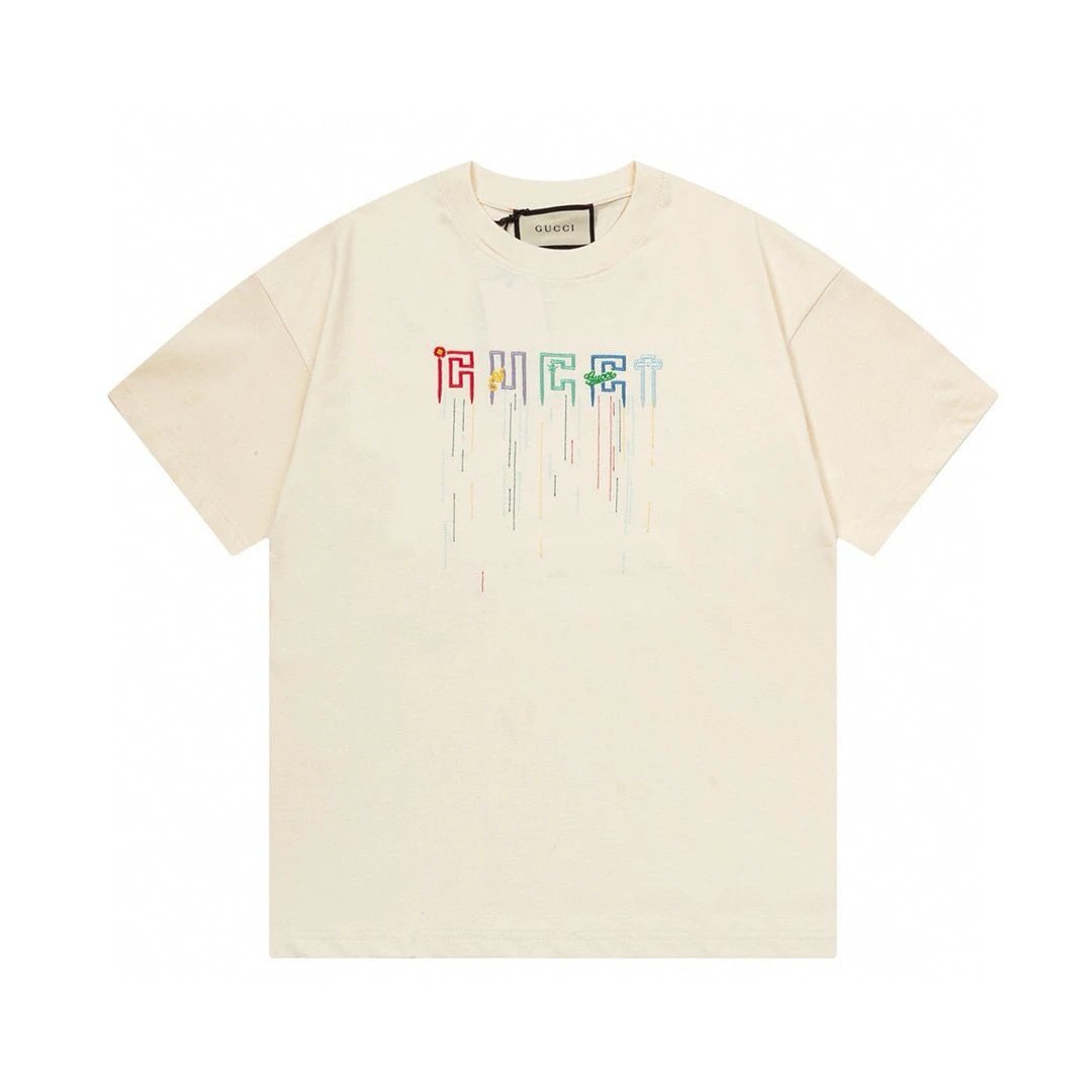 Gucci Graffiti Style Beige T - Shirt
