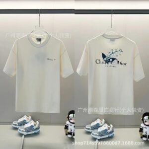 Dior Lily of the Valley Short-sleeve White T-shirt