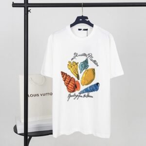 LV Printed Conch Style White T-shirt