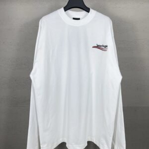 Balenciaga letter print white T-shirt