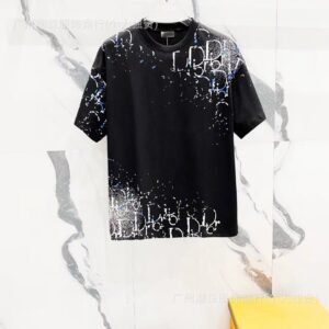 Dior Graffiti Style Black T-shirt