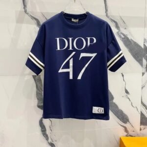 DIOR DIOP47 Series Navy Blue Short-sleeve Shirt