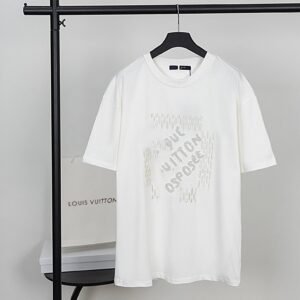 LV monogram style white T-shirt
