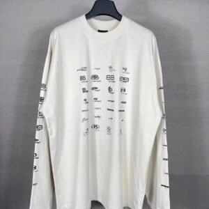 Balenciaga letter-style white T-shirt