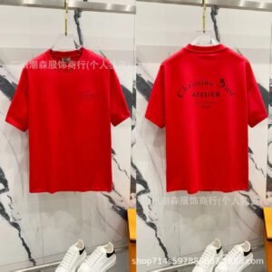 Dior Atelier Series Simple Style Red T-shirt