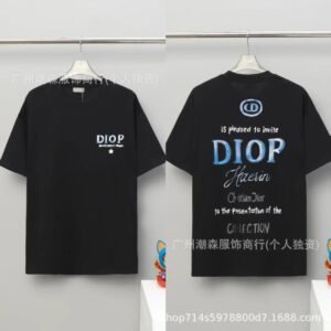 Dior Trendy Style Black T-shirt