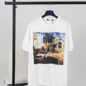 LV Classic Style Artistic White T-shirt