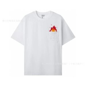 LOEWE Cartoon Flame Style White T-shirt