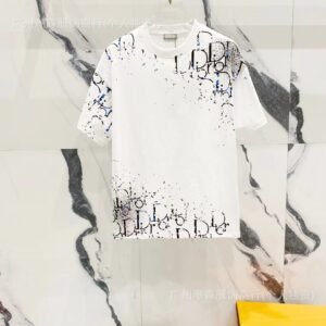 Dior graffiti-style white T-shirt