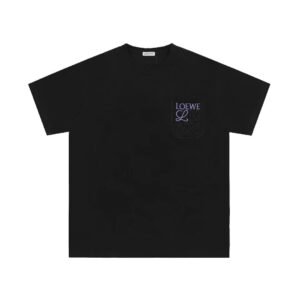 LOEWE minimalist style black T-shirt
