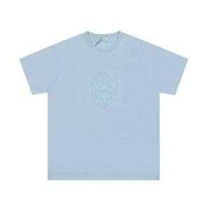 LOEWE minimalist style light blue T-shirt
