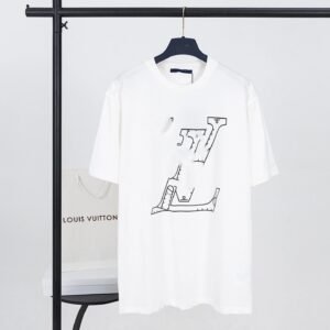 Louis Vuitton white minimalist style T-shirt