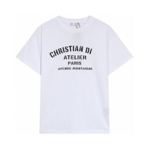 Dior letter print simple white T-shirt