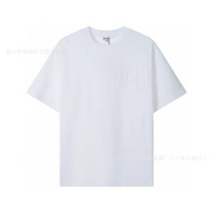 LOEWE White Minimalist Style T-shirt