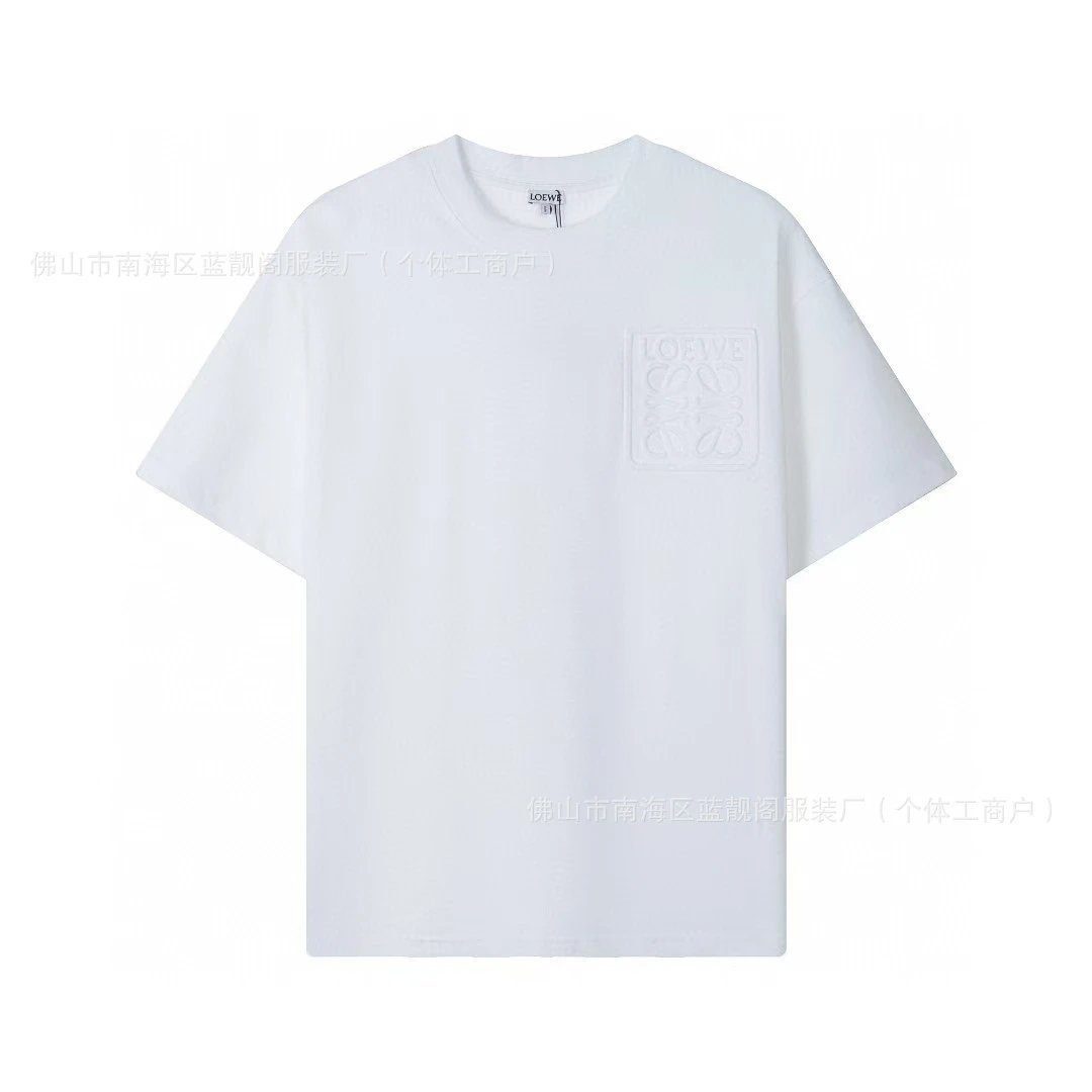 LOEWE White Minimalist Style T-shirt