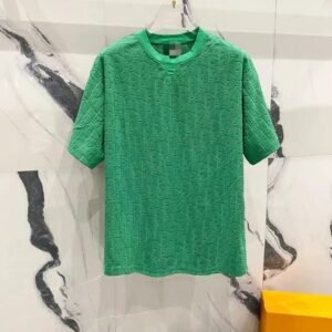 Dior Jacquard Fashion Green T-shirt