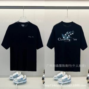 Dior Lily of the Valley Style Black T-shirt