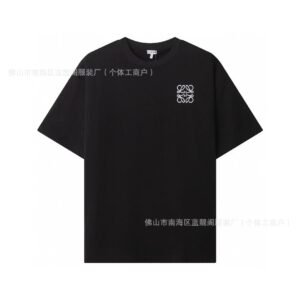 LOEWE basic simple style black T-shirt