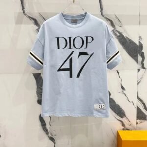 Dior 47 series light blue trendy T-shirt