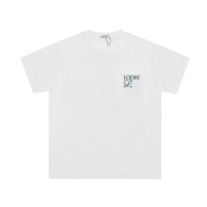 LOEWE minimalist style white T-shirt