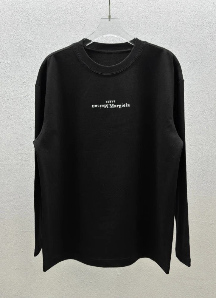Maison Margiela simple-style black long-sleeved shirt