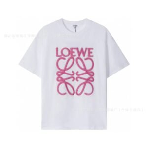 LOEWE Pink Embroidered Short-Sleeve T-shirt