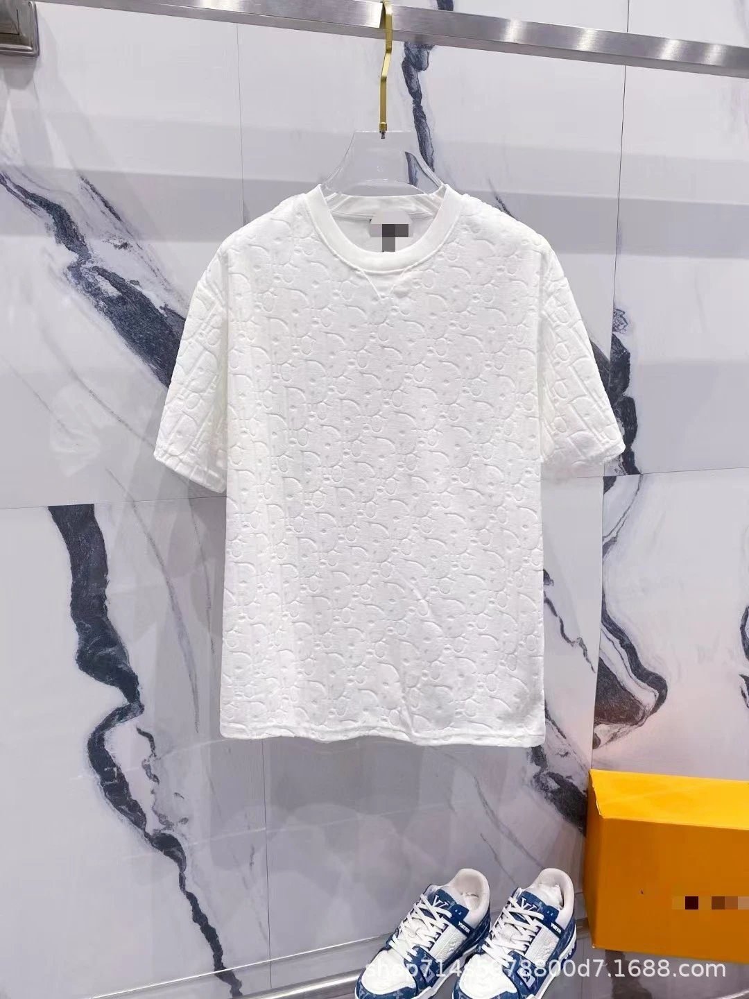 Dior Jacquard Fashion White T-shirt