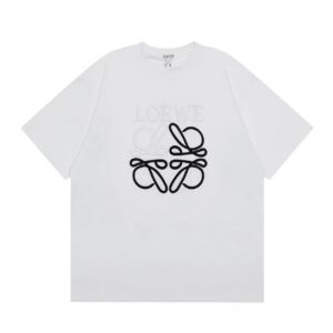 LOEWE Printed Trendy Brand White T-shirt