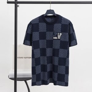 Louis Vuitton Damier Check Trendy Short-sleeve Shirt